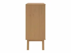 New vidaxl Mesita de noche OLDEN madera maciza de pino marrón Color natural claro