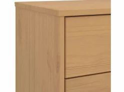 New vidaxl Mesita de noche OLDEN madera maciza de pino marrón Color natural claro