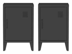 Best Mesita industrial con 1 puerta, set de 2 Muebles Niño