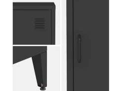 Best Mesita industrial con 1 puerta, set de 2 Muebles Niño