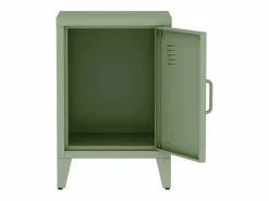 Hot Sweeek Mesita industrial con 1 puerta, set de 2 Verde claro