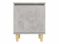 Clearance Mesita noche con patas madera maciza hormigón 40x30x50 cm Mesita De Noche