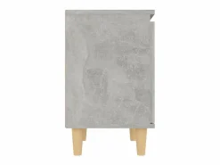 Clearance Mesita noche con patas madera maciza hormigón 40x30x50 cm Mesita De Noche