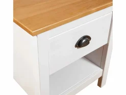 Discount vidaxl Mesitas de noche 2 uds Hill madera maciza de pino 46x35x49,5 cm Blanco