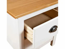 Discount vidaxl Mesitas de noche 2 uds Hill madera maciza de pino 46x35x49,5 cm Blanco