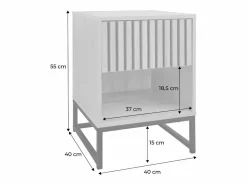 Mesitas de noche contemporáneas con 1 cajón, set de 2 natural Mesita De Noche