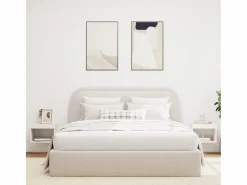 Clicnbuy Mesitas de noche de pared con luces LED 2 unidades