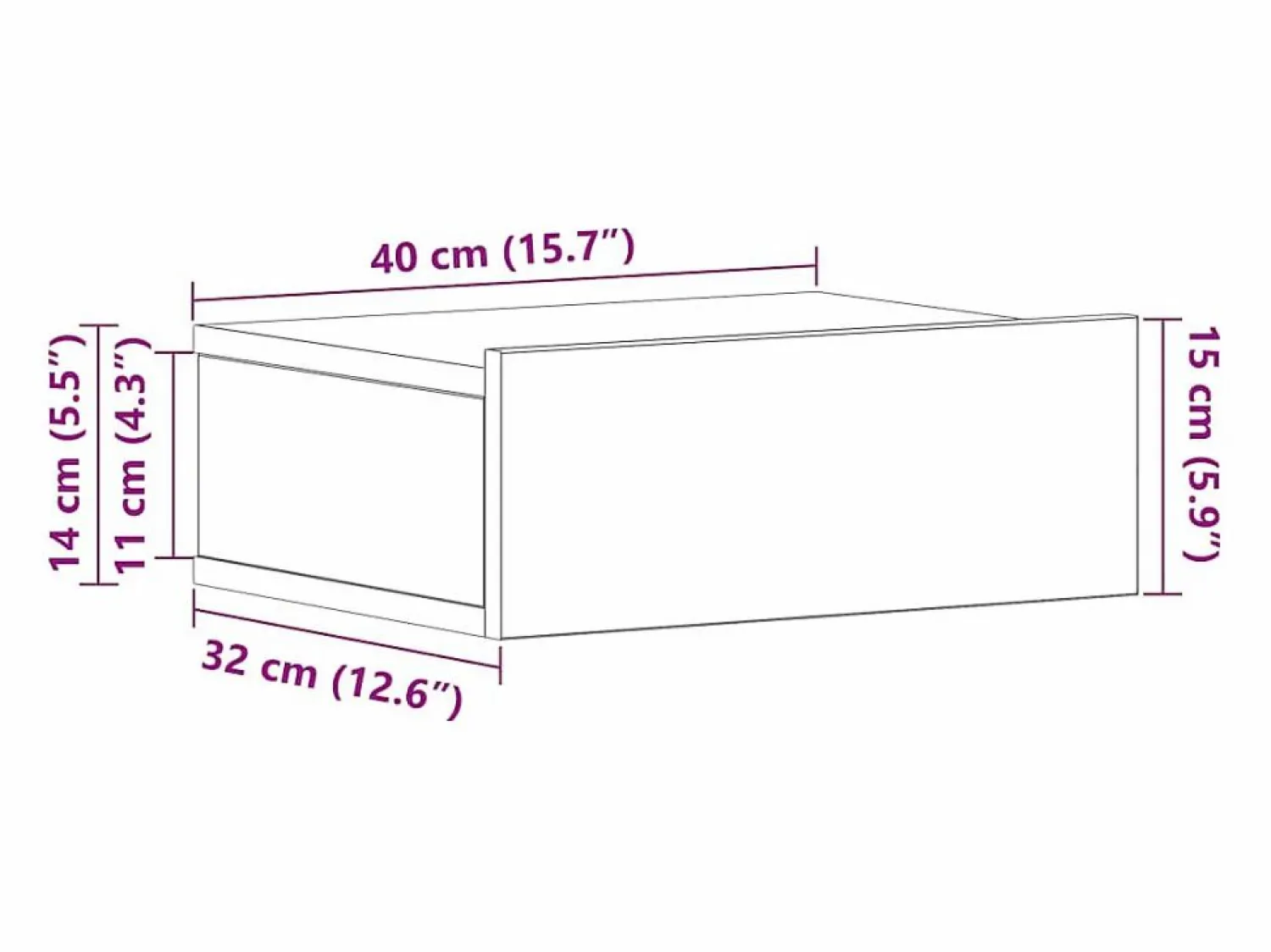 vidaxl Mesitas de noche flotantes 2 uds madera ingeniería Blanco