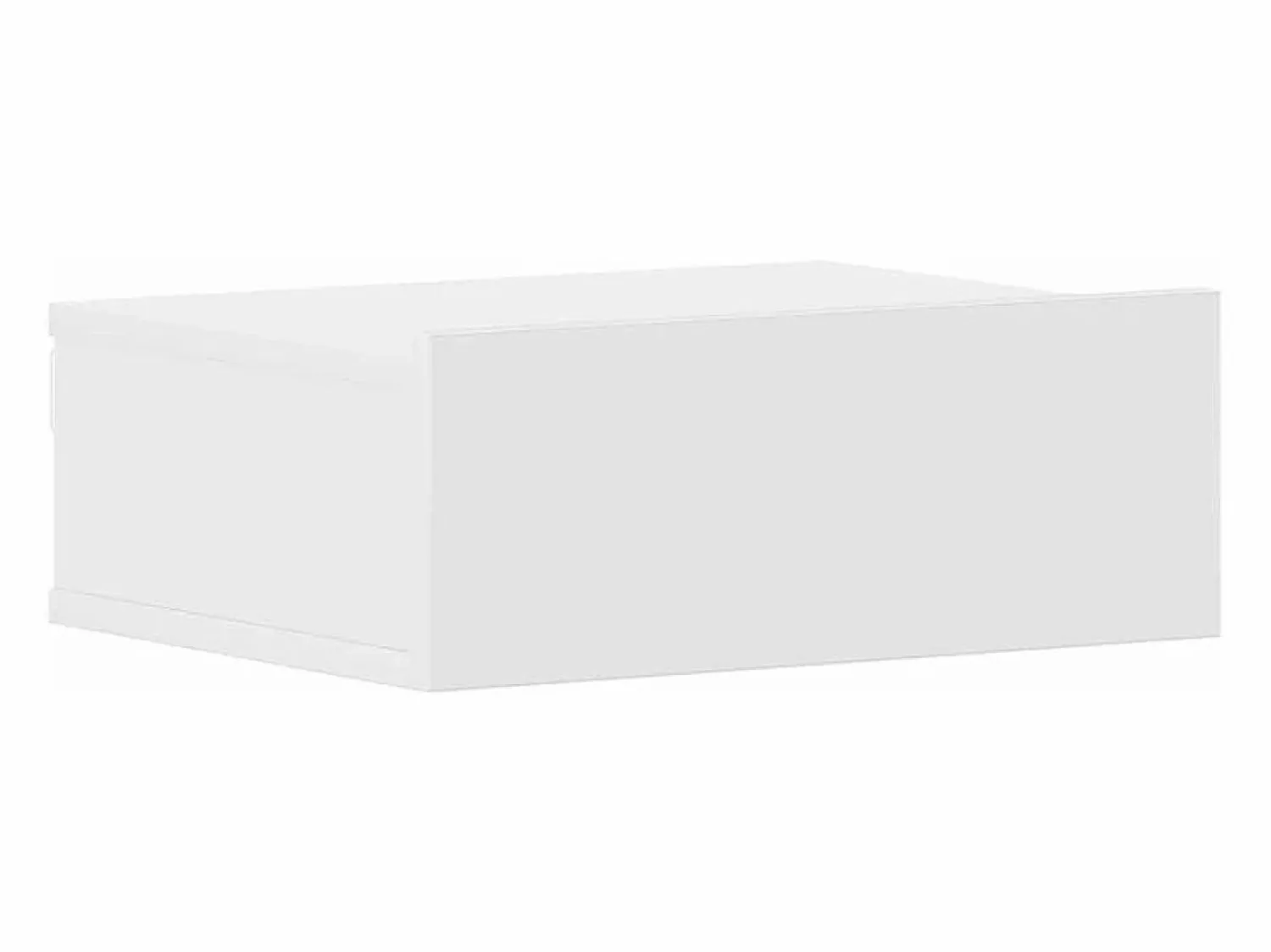 vidaxl Mesitas de noche flotantes 2 uds madera ingeniería Blanco