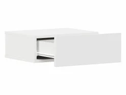 vidaxl Mesitas de noche flotantes 2 uds madera ingeniería Blanco