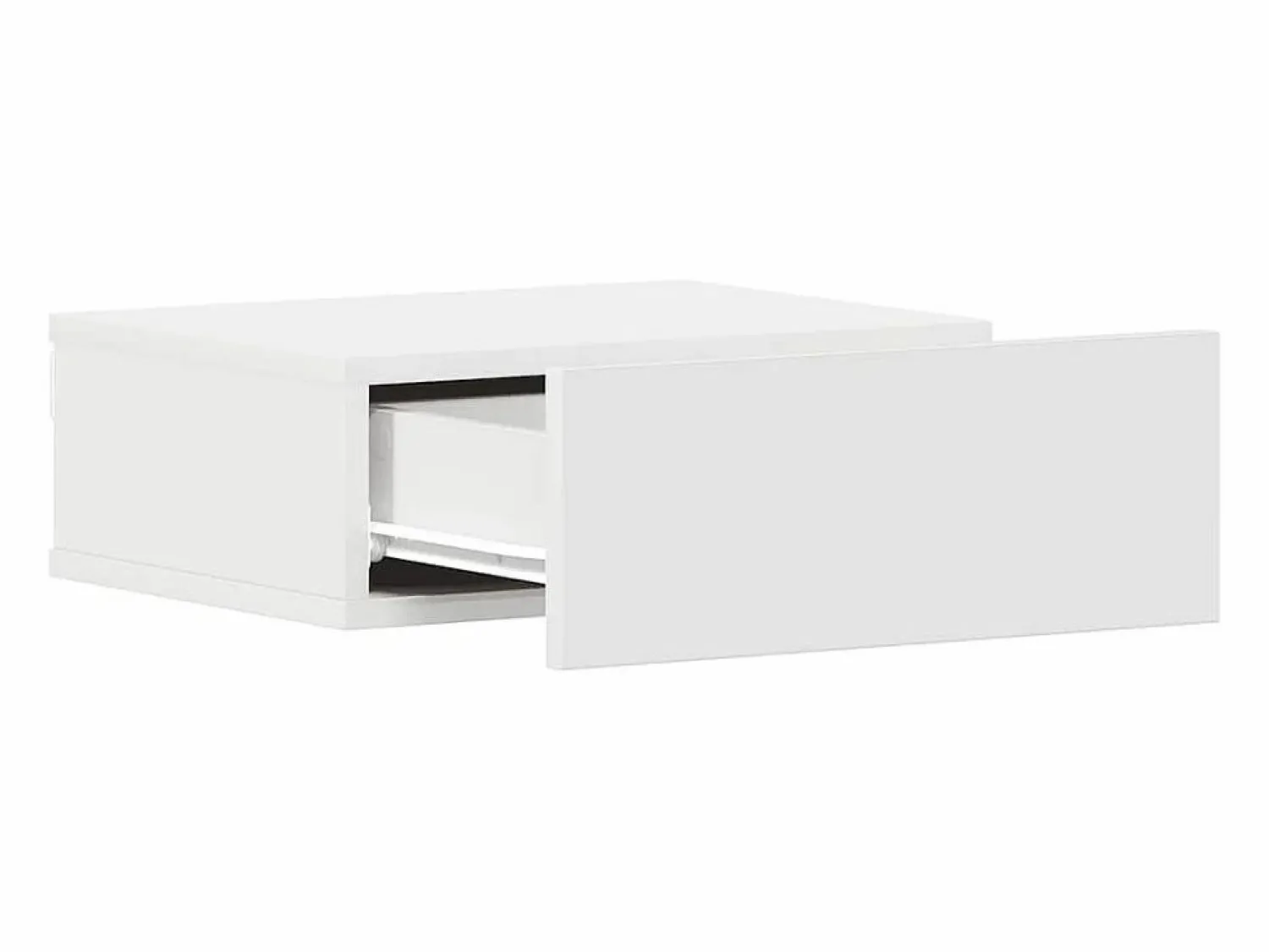 vidaxl Mesitas de noche flotantes 2 uds madera ingeniería Blanco