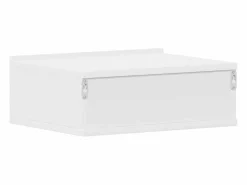 vidaxl Mesitas de noche flotantes 2 uds madera ingeniería Blanco