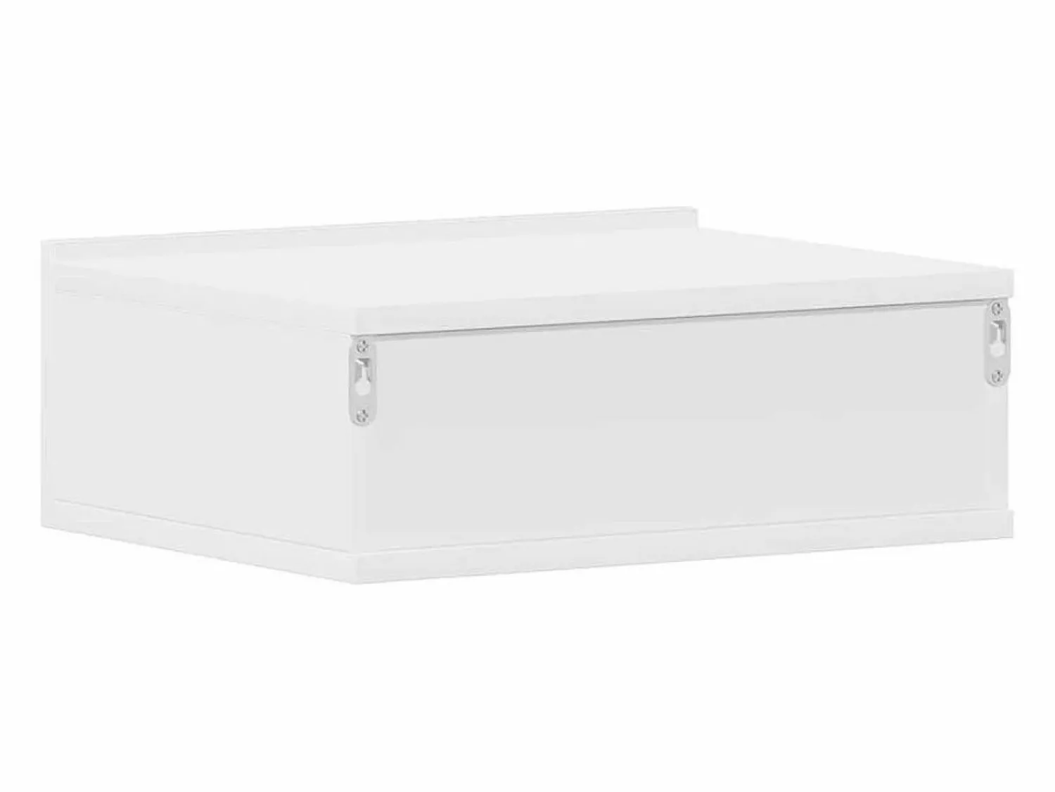 vidaxl Mesitas de noche flotantes 2 uds madera ingeniería Blanco