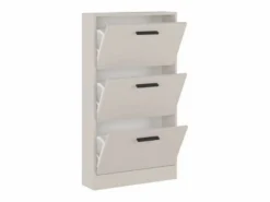 Clearance Meyvaser - Zapatero 3 Puertas, Zapatero Estrecho, Acabado en Color , Medidas: 108 cm (Alto) x 60 cm (Ancho) x 17 cm (Fondo) Zapatero|Mueble De Almacenaje
