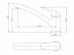 Essebagno Mezclador cromado Silo para fregadero