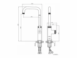 Mezclador de fregadero Architek mate Grifo De Cocina