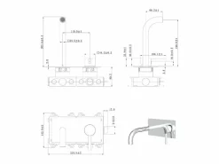 Essebagno Mezclador empotrado de lavabo Encarond cromado Plateado