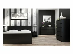 TOPESHOP MILAN - Cómoda grande de 6 cajones - 30x120x77 - estilo escandinavo - mueble de almacenamiento