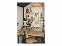 New Astigarraga Mini bloque de almacenamiento en pino crudo con cajones 5 cajones Beige