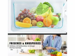 Mini Frigorífico - Congelador 22L + Frigorífico 38L - 42x45,5x86,8cm - 172 kWh/año, Luz LED - Clase F -