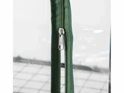 Mini invernadero con estantes, película de PVC resistente, estructura de acero, puerta enrollable, verde (70x50x160cm)