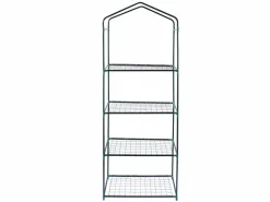 Monstershop Mini Invernadero de 4 niveles PVC Transparente Cubierta Impermeable Estantes Pequeños Casa de Cultivo de Plantas Jardín al Aire Libre Marco de Acero | Pala Gratis