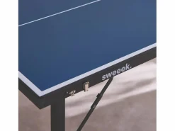 Sale Sweeek Mini mesa de ping pong interior plegable con 2 raquetas y 3 pelotas, Azul