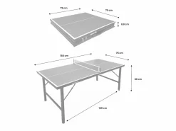 Sale Sweeek Mini mesa de ping pong interior plegable con 2 raquetas y 3 pelotas, Azul