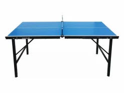 Outlet Sweeek Mini mesa de ping pong interior plegable con 4 raquetas y 6 pelotas, Azul