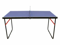 Hot Vente-unique Mini mesa de ping-pong , con raquetas, pelotas y red, L137 x Alt. 67 cm, DENIS Azul