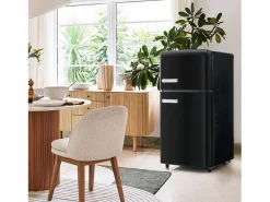 Best Mini nevera retro, 72 L en total, 21 L en congelador, 51 L en frigorífico, Clase energética E, LED, Diseño retro, Color (45 x 44 x 91 cm) Electrodomésticos De Frío