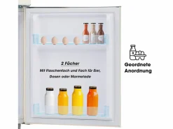 Mini nevera retro, 72 L en total, 21 L en congelador, 51 L en frigorífico, Clase energética E, LED, Diseño retro, (45 x 44 x 91 cm) Blanco