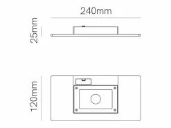 Clearance Mini Pla Nera - Aplique de pared LED de 20 W con interruptor CCT, 2700 K/3200 K/4000 K, aluminio, luz de pared ascendente - Beneito & Faure Aplique Para Pared