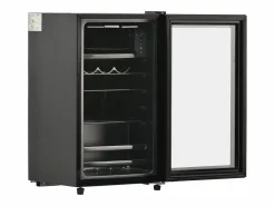 Best Mini refrigerador de 76 L, congelador de 6 L + refrigerador de 70 L, 5 niveles de temperatura, LED, R600a, acero inoxidable, (40 x 43,5 x 71,6 cm) Electrodomésticos De Frío