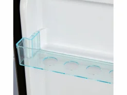 Sale Mini refrigerador de 106 L, refrigerador de 60 L + congelador de 46 L, 7 niveles de temperatura, LED, acero inoxidable, y plateado (42,5 x 44,5 x 102 cm) Negro