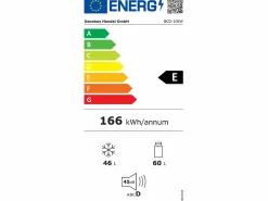 Sale Mini refrigerador de 106 L, refrigerador de 60 L + congelador de 46 L, 7 niveles de temperatura, LED, acero inoxidable, y plateado (42,5 x 44,5 x 102 cm) Negro