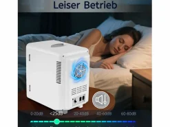 Outlet Mini refrigerador de 6 litros: refrigerador pequeño silencioso de 12 V y 230 V con espejo e iluminación LED. Electrodomésticos De Frío