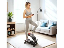 Discount Mini-stepper con pantalla LCD, compacto, de acero, color negro (44,5x29x20 cm)