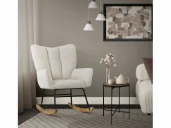 Sale Mecedora , con Funda de Tejido, Estructura de Acero para Dormir Sillón Balancín
