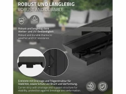 ML-DESIGN Perfil angular de wpc antracita esquina derecha 38x2x7,5 cm borde de remate para baldosas con sistema clic aspecto madera para terraza