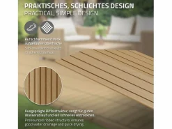 Best ML-DESIGN Perfil angular de wpc marrón teca esquina izquierda 38x2x7,5 cm borde de remate para baldosas con sistema clic aspecto madera para terraza Marru00f3n