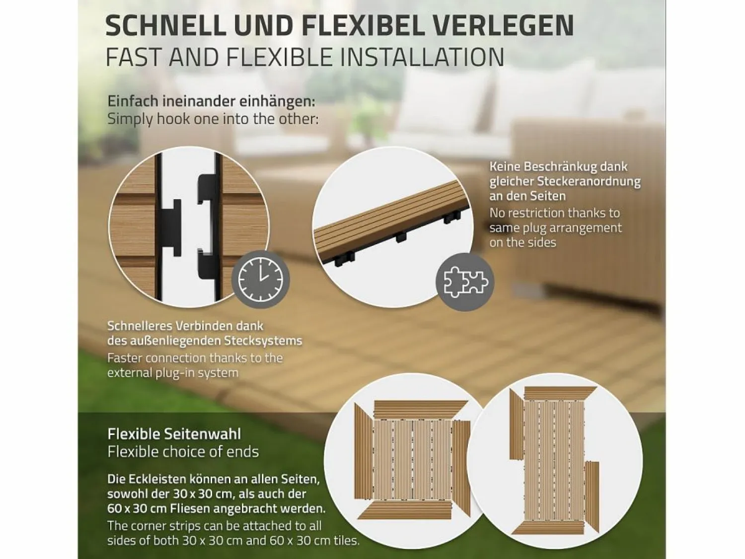 Best ML-DESIGN Perfil angular de wpc marrón teca esquina izquierda 38x2x7,5 cm borde de remate para baldosas con sistema clic aspecto madera para terraza Marru00f3n