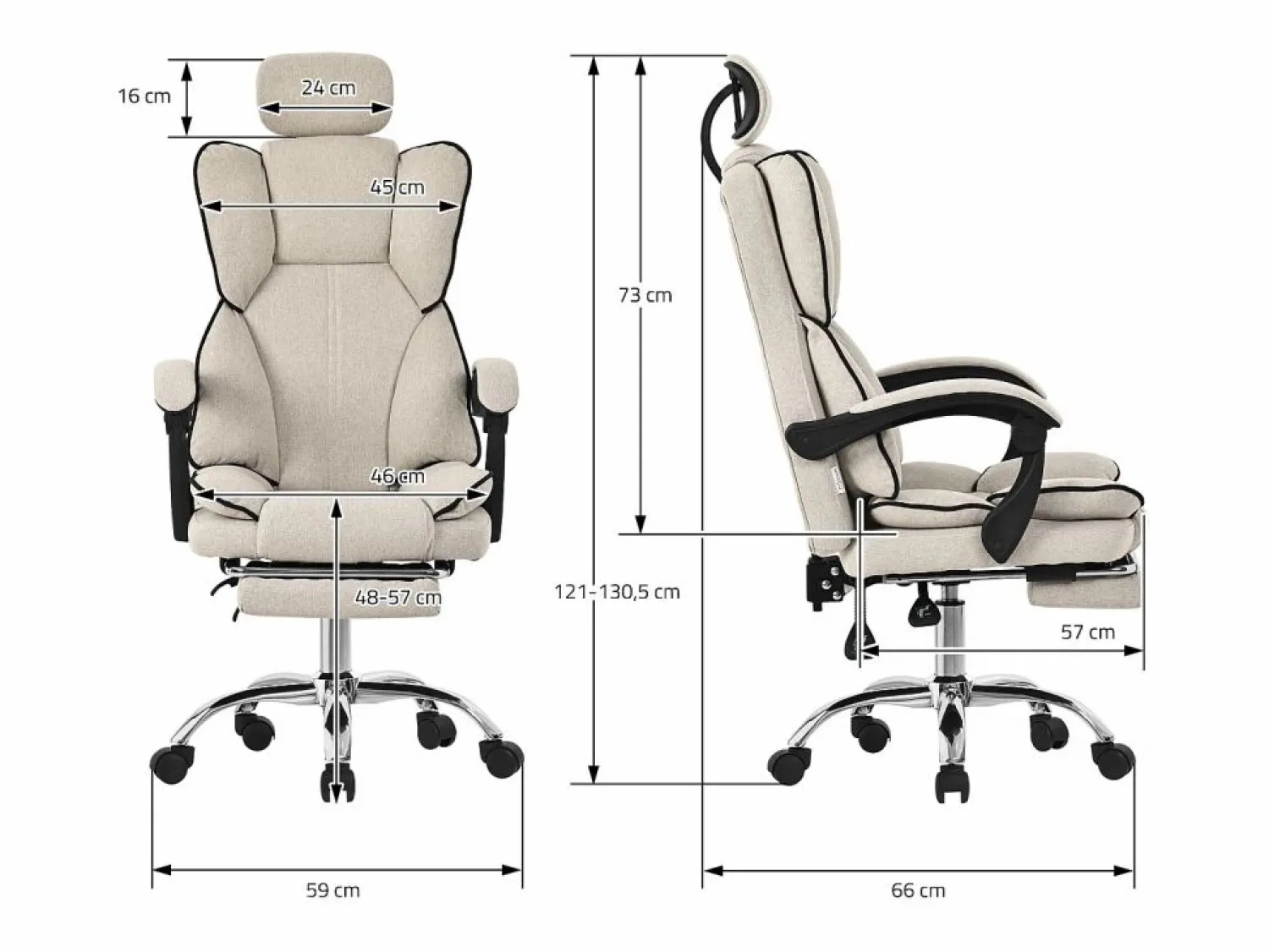 New Silla de oficina ergonómica, , Altura ajustable con respaldo alto Silla De Oficina