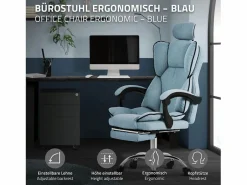 ML-DESIGN Silla de oficina ergonómica, , regulable en altura con respaldo alto