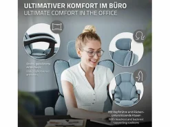 ML-DESIGN Silla de oficina ergonómica, , regulable en altura con respaldo alto