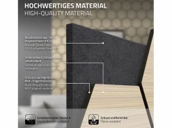 Outlet ML-Design 2x Paneles acústicos hexagonales de pared MDF color roble 66,5x81x2cm 1 m² tratamiento de insonorización absorbente de ruido para set up Panel De Pared