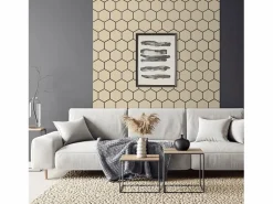 Outlet ML-Design 2x Paneles acústicos hexagonales de pared MDF color roble 66,5x81x2cm 1 m² tratamiento de insonorización absorbente de ruido para set up Panel De Pared