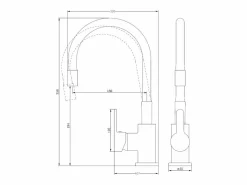 Discount Mémory mezclador para fregadero estilo acero inoxidable con manguera flexible con memoria de forma Grifo De Cocina