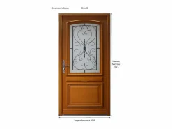 Online Modelo 'Elma' Puerta de entrada 215X90 Tamaño de la mesa de empuje izquierda sin manilla Puerta De Entrada