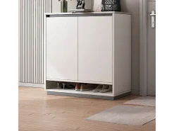 Online MODERNA CÓMODA BLANCA CON GRAN CAPACIDAD PARA ZAPATOS ESTANTERÍA DE 2 PUERTAS ESTRECHA Zapatero|Mueble De Almacenaje
